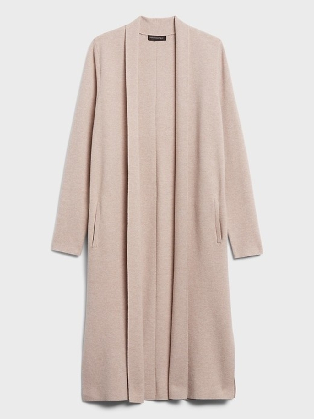 Banana Republic. Ribbed Duster Open Cardigan in Light Beige. Size XL*** Flawed.